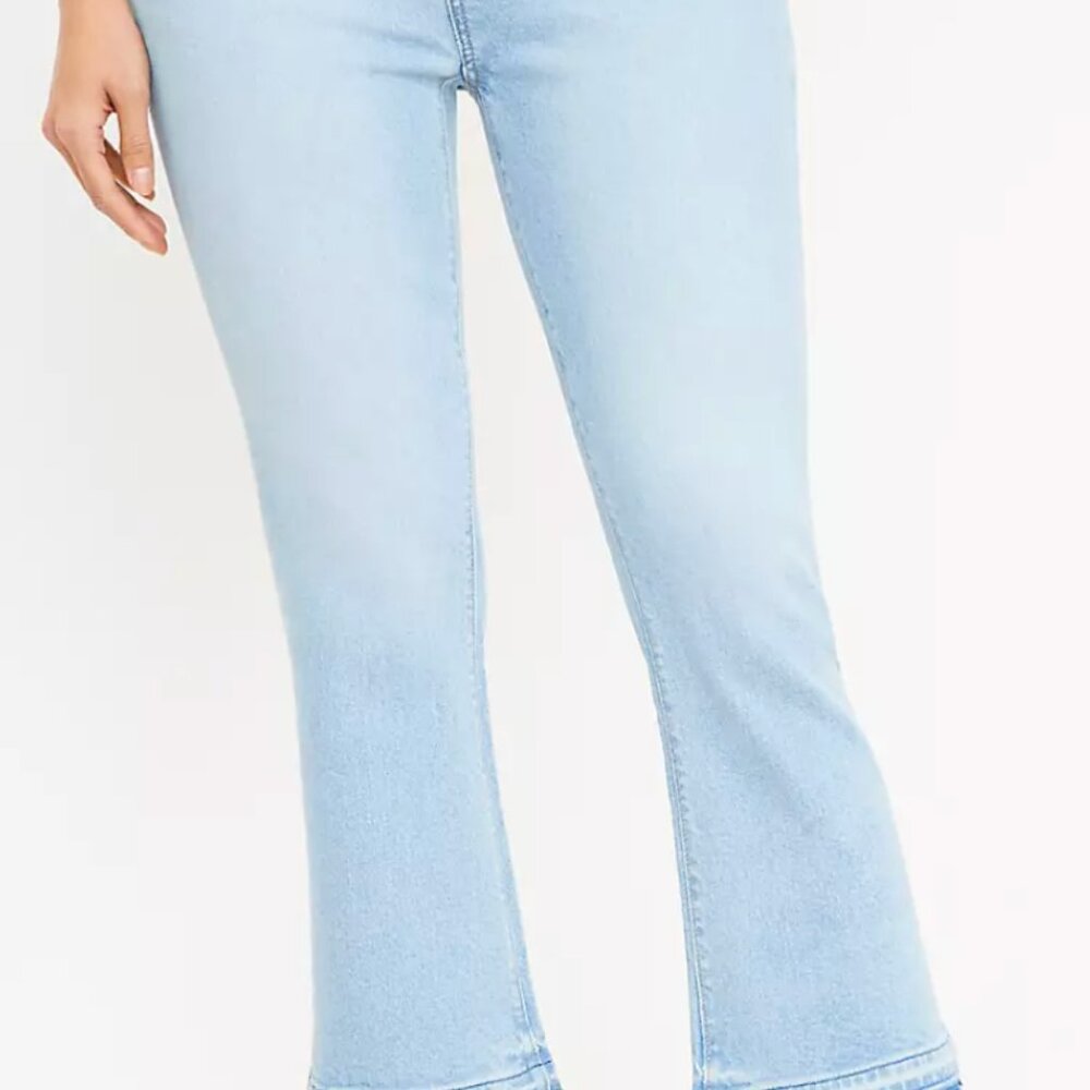 Loft Light Blue Distressed Jeans 00p 24p